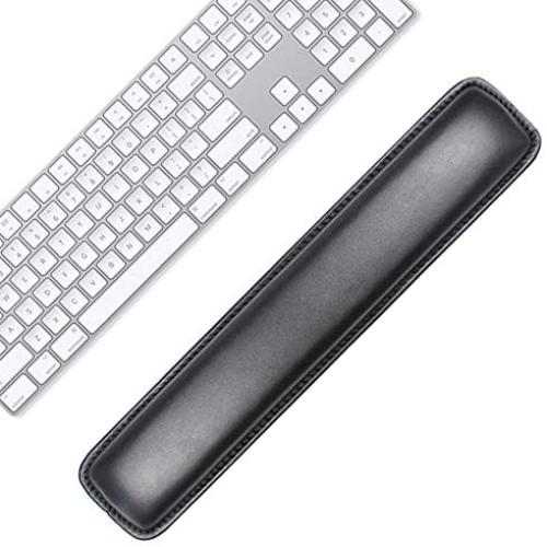 ProElife Premium Wrist Rest PU Leather Soft Wrist Support Pad for Office/Home/Business, Soft Cushion Memory Foam Interior Pain Relief Wrist Pad for Keyboard/Laptop/Computer, 16.5x3.27 inch (Black)