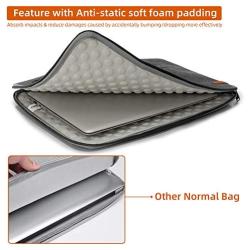 KINGSLONG 15 15.6 Inch Laptop Sleeve Case Bag, Slim Lightweight Laptop Computer Notebook Ultrabooks Carrying Case Handbag Cover for Men Women Fit for Acer Asus Dell Lenovo HP Toshiba ect, Gray