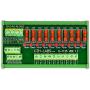 Electronics-Salon DIN Rail Mount 10 Position Power Distribution Fuse Module Board, for AC/DC 5~32V