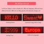LED Name Sign for Business 44 x 11 Pixels and USB Programming Digital Display, Rechargeable LED Card Screen for Bar Hotel Party Supermarket School and Restaurant - LED Name Badge Red