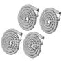 Telephone Phone Handset Cable Cord,Uvital Coiled Length 1.56 to 13 Feet Uncoiled Landline Phone Handset Cable Cord RJ9/RJ10/RJ22 4P4C(White,4 PCS)
