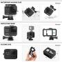 Vamson 64 in 1 Accessories Kit for GoPro Hero 8 Black Waterproof Housing Case Filter Silicone Protector Frame Lens Screen Tempered Glass Head Chest Strap Bike Car Mount Floating Bundle Set Kit AVS13