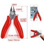 Micro Soft Wire Cutter,Mini Shear Flush Cutter with Internal Spring Mechanism for Electronics,Making jewelrys-3.5inch Red
