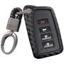 Royalfox(TM) 2/3/4 buttons soft silicone carbon fiber smart keyless remote Key Fob case Cover shell For Lexus RX IS CT GS NX ES RC RCF GSF es300 es330 es350 RC200 RC300 RC350 is300 is250 is350 (black)