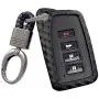 Royalfox(TM) 2/3/4 buttons soft silicone carbon fiber smart keyless remote Key Fob case Cover shell For Lexus RX IS CT GS NX ES RC RCF GSF es300 es330 es350 RC200 RC300 RC350 is300 is250 is350 (black)