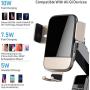 Wireless Car Charger, CTYBB Qi Auto-Clamping Air Vent Dashboard Car Phone Holder & QC3.0 Car Charger, 10W Compatible for Galaxy S10/S10+/S9