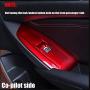 BOYUER 4PCS Window Switch Decoration Decal Frame Cover Panel Trim Door Handle Armrest Trim For Honda Accord 2018 2019 2020(RED)