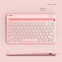 Bluetooth Keyboard, Jelly Comb Multi-Device Universal Bluetooth Rechargeable Keyboard with Integrated Stand for iPad Tablet Smartphone PC MacBook Android iOS Windows Devices-B046 (Pink)