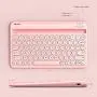 Bluetooth Keyboard, Jelly Comb Multi-Device Universal Bluetooth Rechargeable Keyboard with Integrated Stand for iPad Tablet Smartphone PC MacBook Android iOS Windows Devices-B046 (Pink)