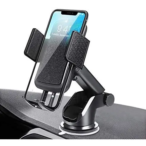 Car Phone Mount, SAVFY Car Phone Holder, Adjustable Long Arm Cell Phone Car Mount Compatible iPhone X 8 7 6 6S Se 5S Samsung Galaxy S9 S8 S7 S6 S5