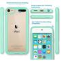 ULAK iPod Touch Case 7th Generation, itouch 6 Case, Slim Hybrid Hard PC Back Cover with Shock Absorption Bumper Conner, Premium Protective Cases for iPod Touch 7th/6th/5th Generation, Green
