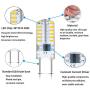 G8 LED Bulb Dimmable 3W Equivalent to G8 Halogen Bulb 20W-25W, T4 JCD Type Bi-Pin G8 Base, AC 120V Mini G8 Bulb Warm White 3000K for Under Cabinet Light, Under Counter Kitchen Lighting (10 Pack)
