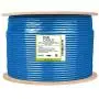 trueCABLE Cat6A Shielded Plenum (CMP), 1000ft, Blue, 23AWG Solid Bare Copper, 750MHz, ETL Listed, Overall Foil Shield (FTP), Bulk Ethernet Cable