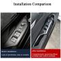 XITER 4pcs ABS Carbon Fiber Car Interior Automobile Door Window Control Panel Cover Molding Door Lock Switch Trim Accessories For Honda 10th Civic 2016 2017 2018 2019 2020 (BLACK)