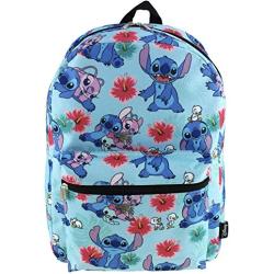 Lilo and Stitch 16 Inch Allover Print Laptop Backpack (Aqua)