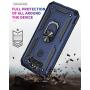 YZOK LG Aristo 5 Case,with HD Screen Protector,LG Phoenix 5,LG Fortune 3,Risio 4 Case,[Military Grade] Ring Car Mount Kickstand Hybrid Hard PC Soft TPU Shockproof Protective Case for LG K8x (Blue)