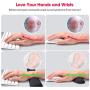 VictSing Keyboard Wrist Rest, Wrist Support Pads for Keyboard and Mouse, Memory Foam Ergonomic Cushion for Carpal Tunnel, Mouse Rest Pad Pain Relief Easy Typing for Computer, Laptop, Office, Black
