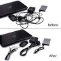 Reusable Cable Straps Wire Ties, Pack of 50 Trilancer Adjustable Cord Fastener Cable Organizer, 8 Inches(Black)