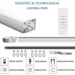 Surpass WiFi Electric Remote Control Drapery System,Curtain Motor with DIY Tracks, Compatible with Alexa, Google Home, Customizable Length (3~6m (118~236inch))