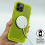 Vibe Series Case Designed for iPhone 12 Pro Max, Patented Rotating Mute Switch, Compatible with MagSafe, 10ft Drop Proof, Crux Accessories Attachment System - Neon Yellow