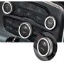 Challenger/Charger Control Knob Covers，Custom Fit Volume AC Radio Switch Button Decal Trim Rings Set of 3 - Compatible with Dodge Challenger/Charger (2015-UP) - Silver