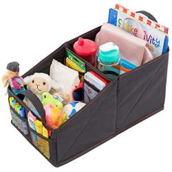 Lusso Gear Car Seat Organizer for Front or Backseat - Great for Adults & Kids, Features 9 Storage Compartments for Toys, Magazines, Tissues, Maps, Books, Documents, Games & More
