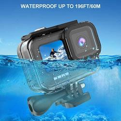 Kupton Waterproof Housing Case Compatible with GoPro HERO9 Black, 60M/196FT Underwater Protective Diving Case Shell with Bracket Mount Accessories Compatible with Hero 9 New Hero 2020