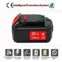 2PACK 6.0Ah 20 Volt DCB205 Battery Lithium-ion Replacement for Dewalt 20V Battery DCB200 DCB206 DCB206-2 DCB204 DCB204BT-2 DCB203 DCB201 DCB205-2 DCB180 DCD985B DCD771C2 DCS355D1 DCD790B