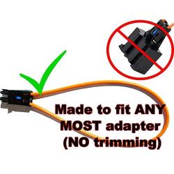 Universal MOST Fiber Optic Optical Loop Bypass Female Adapter for Radio and Audio Compatible with BMW, Mercedes, and VW SOS Fix