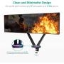 WALI Dual Gaming Monitor Mount Stand - Mechanical Spring Assisted Fully Adjustable Fit Two Screen 17 to 32 inch, 17.6 lbs, RGB LED Backlit Base with USB, Mic and Audio Ports (GAMU002), Matte Black