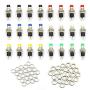 CenryKay 24Pcs 1A 250V AC 2 Pins SPS-110 Momentary Mini Push Button Switch Normal Open Button Switch Copper Foot 7MM