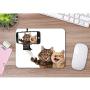 Moslion Cat Mouse Pad Selfie Funny Cellphone Selfie Sticker Smile Cat Paw Print Gaming Mouse Mat Non-Slip Rubber Base Thick Mousepad for Laptop Computer PC 9.5x7.9 Inch