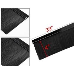 uxcell Door Brush Bottom Sweep Black h-Shape Aluminum Alloy Holder w 3.94-inch Black PP Silicone Soft Brush, 1000mm x 120mm(Approx 39.37-inch x 4.7-inch)