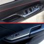 XITER 4pcs ABS Engineering Plastic Car Interior Automobile Door Window Control Panel Cover Molding Door Lock Switch Trim Accessories for Honda 10th Civic 2016 2017 2018 2019 2020 (RED)