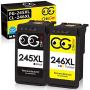 CHINGER Remanufactured 245XL 246XL Ink Cartridge Replacement for Canon PG-245XL CL-246XL PG-243 CL-244 Used in PIXMA MX492 MX490 MG2522 MG3022 MG2920 TS3120 MG2420 MG2520 MG2922 Combo Pack