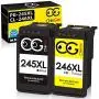 CHINGER Remanufactured 245XL 246XL Ink Cartridge Replacement for Canon PG-245XL CL-246XL PG-243 CL-244 Used in PIXMA MX492 MX490 MG2522 MG3022 MG2920 TS3120 MG2420 MG2520 MG2922 Combo Pack