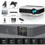 HD Projector 1080P 5000 Lumen and 200'' Display, WiFi Home Theater Projector with Bluetooth LED Video Projector Compatible with iPhone, Android, PS4, Laptop, Xbox, for Outdoor Movie Entertainemnt