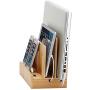 G.U.S. Personalized Monogrammed Multi-Device Charging Station Dock & Organizer - Multiple Finishes Available. for Laptops, Tablets, and Phones - Strong Build, Eco-Friendly Bamboo