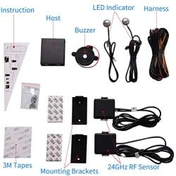 BY-J 24GHz Millimeter Wave Radar BSD Blind Spot Monitoring and Line Assist System Automobile BSM Blind Spot Dectetion Rearview Mirror Blind Spot Prompt Warning Radar LED Sign General