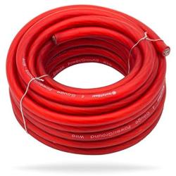 InstallGear 4 Gauge Red 25ft Power/Ground Wire True Spec and Soft Touch Cable