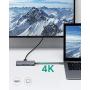 AUKEY USB C Hub Adapter, 6 in 1 Type C Hub with Ethernet Port 1000Mbps, 4K USB C to HDMI, 3 USB 3.0 Ports, 100W USB C PD Charging Thunderbolt 3, for MacBook Pro Air, Chromebook Pixel Laptop Phone