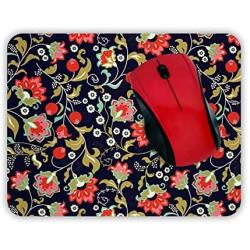 Cute Designer Desk Mouse Pad for Women, Pretty and Colorful Designs, Anti-Slip, Perfect Office, Work & Home Computer Accessory (Bohemian Floral, Rectangle)
