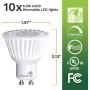 10 Pack Bioluz LED GU10 LED Bulbs Dimmable 3000K 50W Halogen Replacement 120v UL Listed (Pack of 10)
