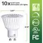 10 Pack Bioluz LED GU10 LED Bulbs Dimmable 3000K 50W Halogen Replacement 120v UL Listed (Pack of 10)