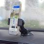 APPS2Car Suction Cup Phone Holder for Car with Adjustable Arm, Low Profile Dashboard Phone Mount Compact Windshield Window Dash Mobile Stand Compatible w/ All iPhone and Android Cell Phones