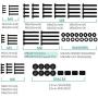 WALI Universal TV Mounting Hardware Kit Set Includes M4 M5 M6 M8 TV Screws and Spacer Fit Most TVs up to 80 inch (UVSP), Black