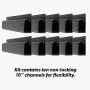 J Channel Desk Cable Organizer by SimpleCord – 10 Black Raceway Channels - Cord Cover Management Kit for Desks, Offices, and Kitchens
