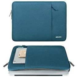 MOSISO Laptop Sleeve Bag Only Compatible with MacBook 12 inch with Retina Display A1534 2017/2016/2015 Release, Polyester Vertical Case with Pocket, Deep Teal