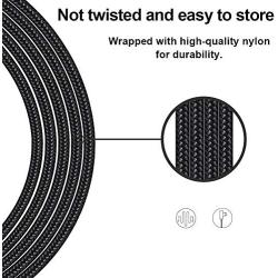 iPhone Charger Cord Right Angle 90 Degree Nylon Braid Lightning Cable 5 Pack (3/3/6/6/10FT) Charging Fast Charging & Data Sync Cord Long Compatible iPhone 12 11 Pro XS Max/X/8/7/Plus/6/SE iPad Black