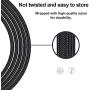 iPhone Charger Cord Right Angle 90 Degree Nylon Braid Lightning Cable 5 Pack (3/3/6/6/10FT) Charging Fast Charging & Data Sync Cord Long Compatible iPhone 12 11 Pro XS Max/X/8/7/Plus/6/SE iPad Black